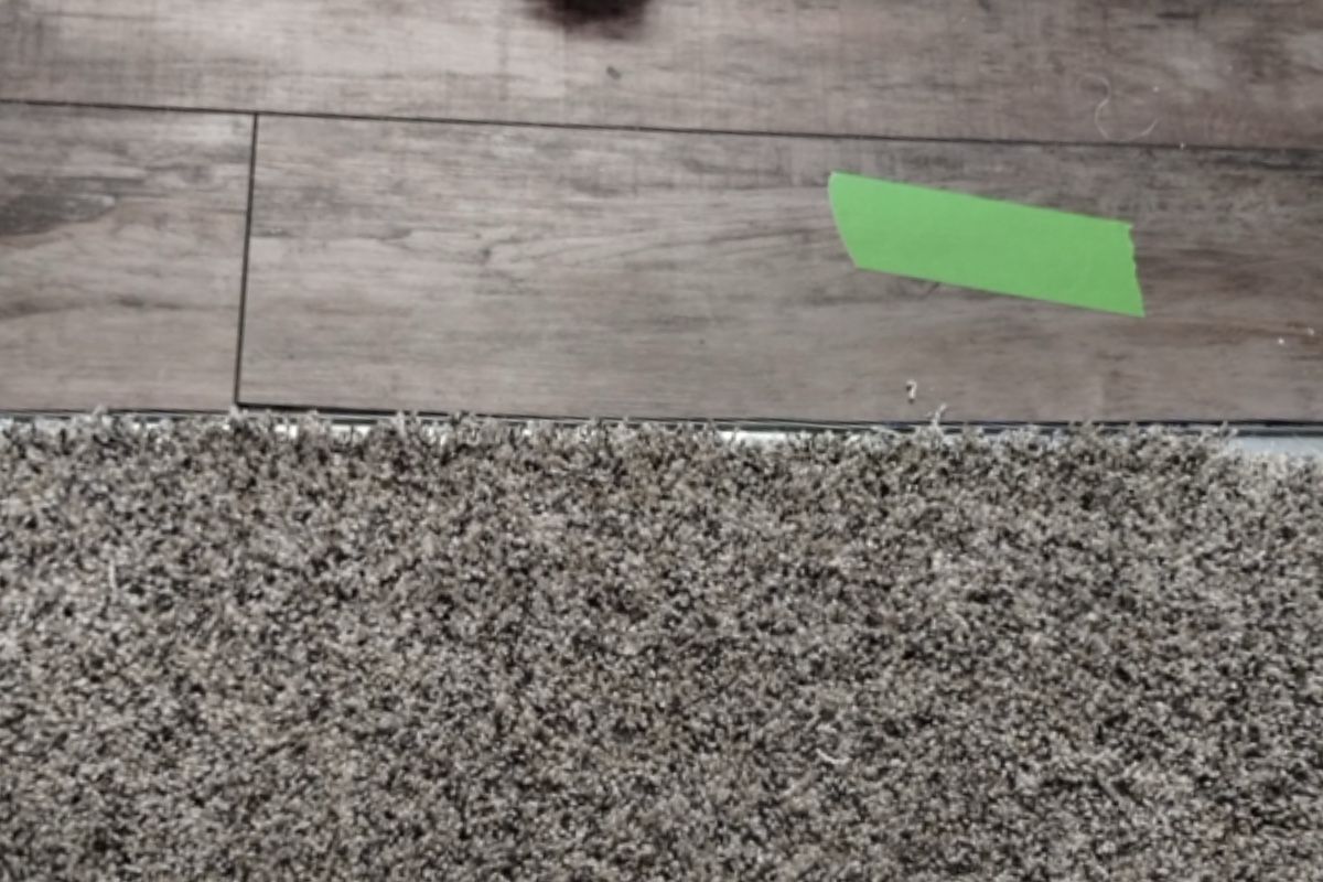 Carpet seam repair — after