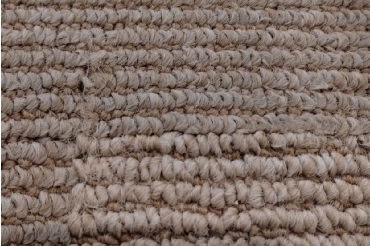 Burned carpet repair — after